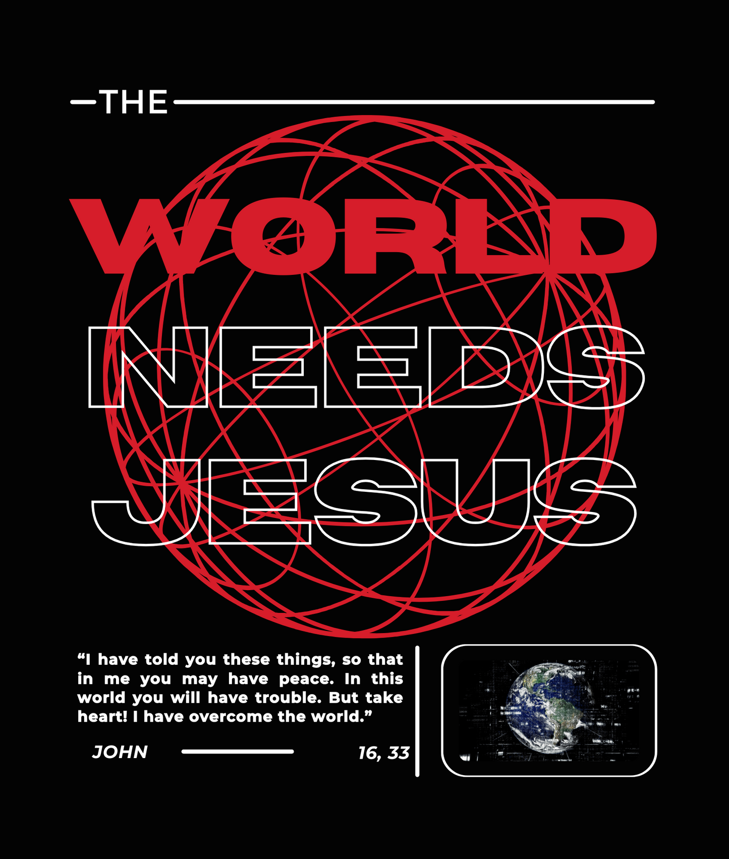 The world needs Jesus Oversize Hoodie Unisex