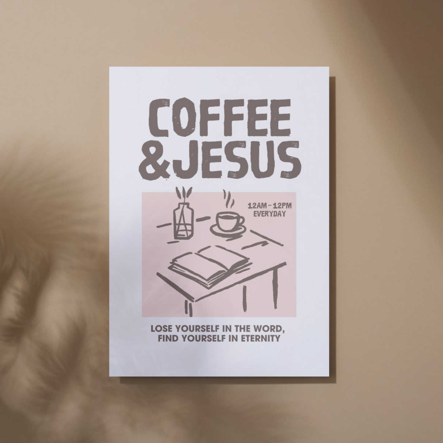 Inspirierendes Poster im A3-Format – Coffee X Jesus Kollektion von Limited Time on Earth (ohne Rahmen)