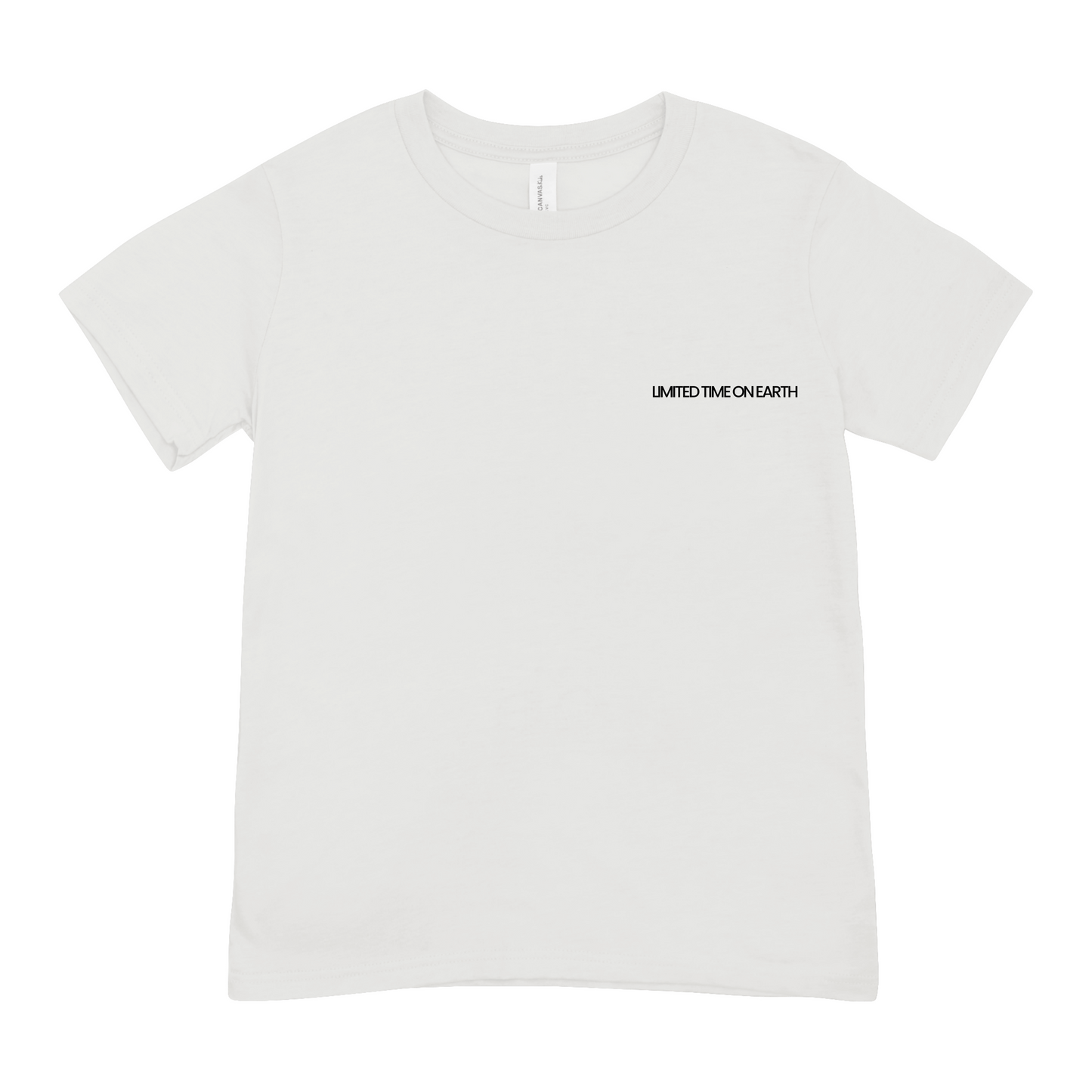 Coffee helps, Jesus saves, Box Schnitt, oversized T-Shirt, Farbe: weiß, Vorderprint, Logo Limited Time on Earth