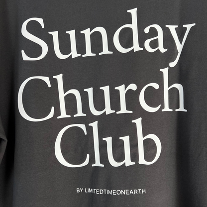 Sunday Church Club Oversized (Unisex) T-Shirt
