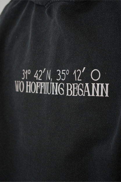 Wo Hoffnung begann Acid washed oversized Hoodie