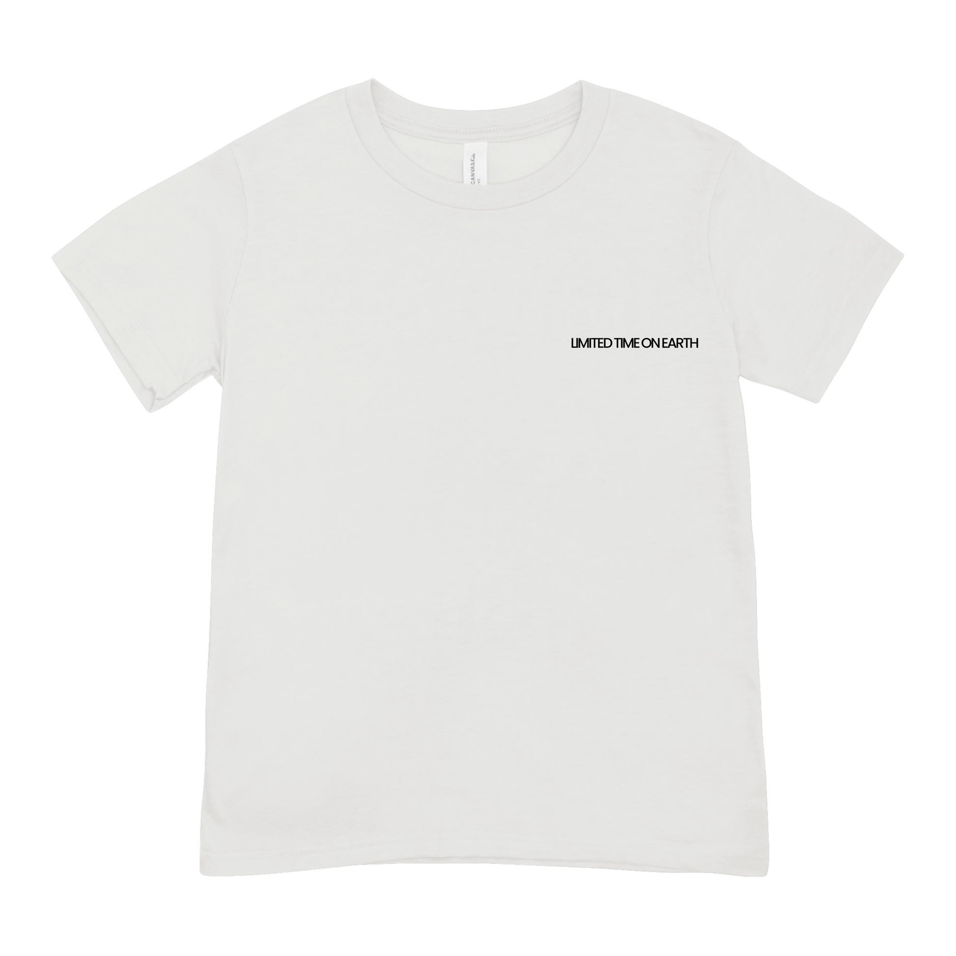 Coffee helps, Jesus saves, Box Schnitt, oversized T-Shirt, Farbe: weiß, Vorderprint, Logo Limited Time on Earth